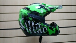 Шлем кросс SHIRO MX-305 SILS Green fluo